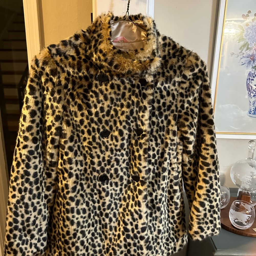 A J Crewkids faux fur pea coat.